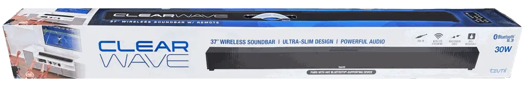 ClearWave 37in Soundbar with Remote Giftbox with handle.webp