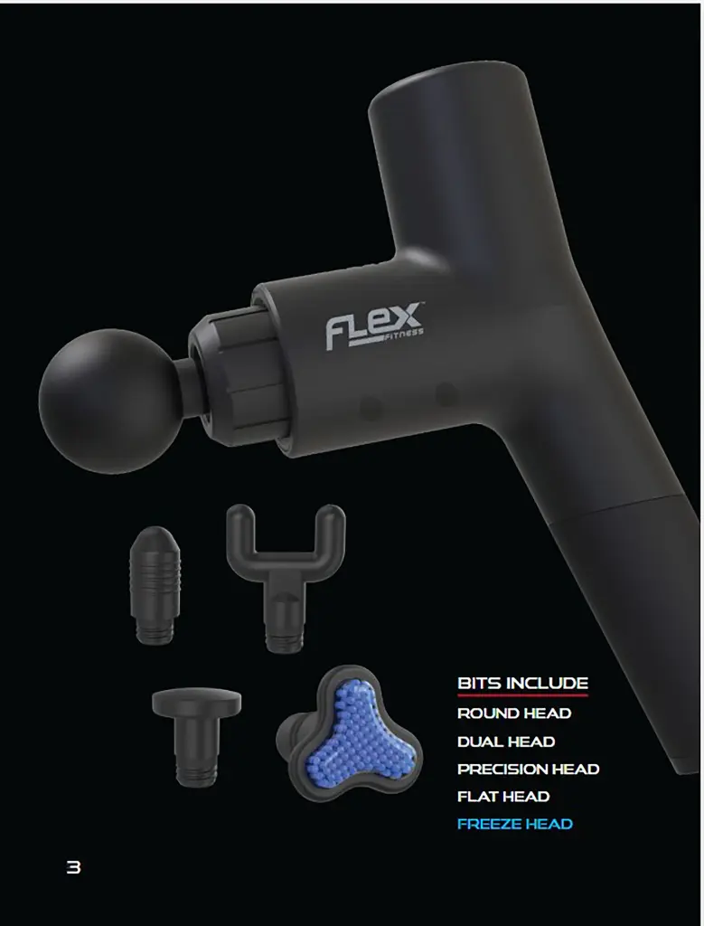 30050 - Flex Fitness Percussion Deep Tissue Body Massager - 4.webp