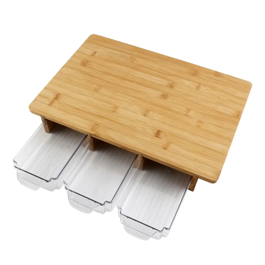 CWC 4pc Cutting Board & Drawer Set