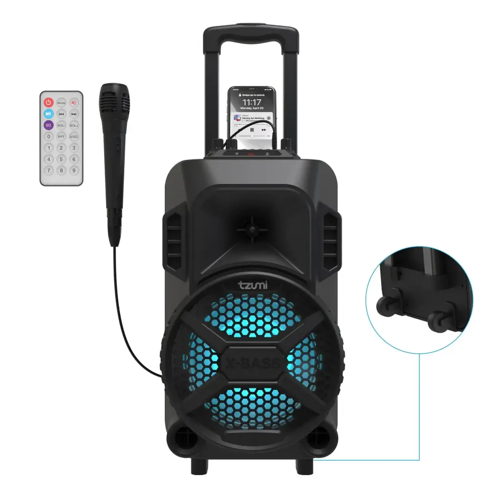 Tzumi Mega Bass LED Karaoke Speaker