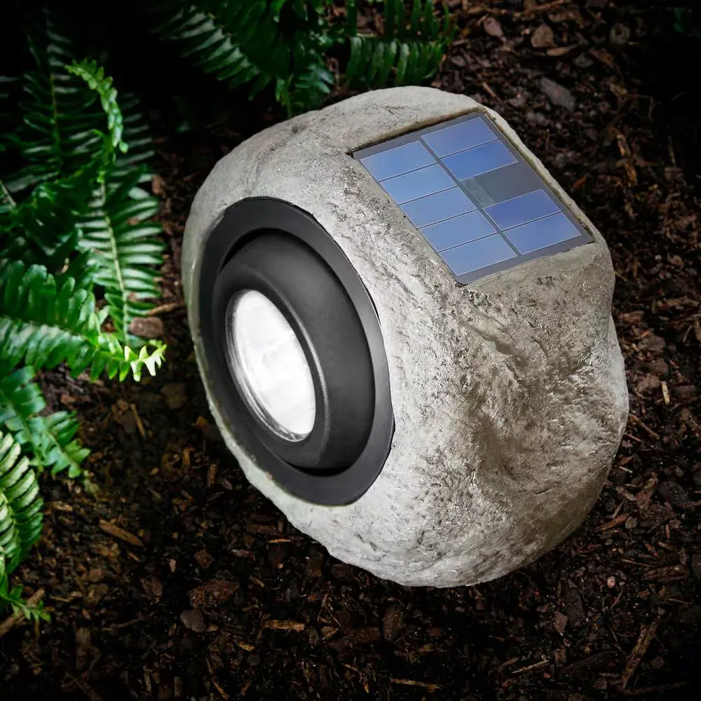 Hampton Bay 30 Lumens Solar Color Changing Rock Spotlight