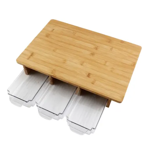 CWC 4pc Cutting Board & Drawer Set
