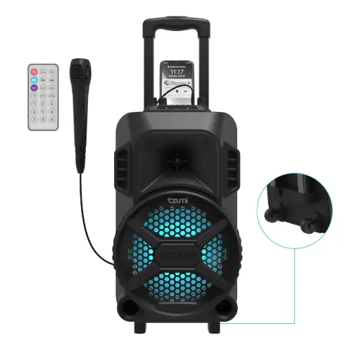Tzumi Mega Bass LED Karaoke Speaker